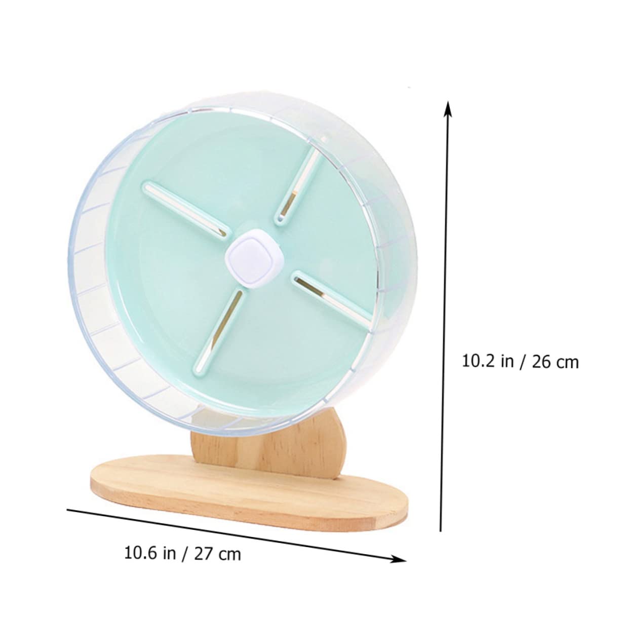 Didiseaon Rueda Silenciosa para Hámster de 20cm Soporte Estable, Material Abs y Madera, Diseño Antiestrés para Jaulas y Deportes de Mascotas