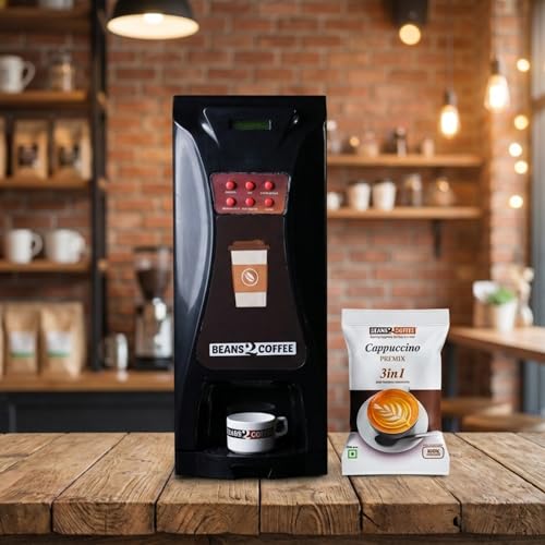 Image of 2 Lane Premix Vending Machine, Hot and Cold Beverage Dispenser, 500-1000 Cups Capacity