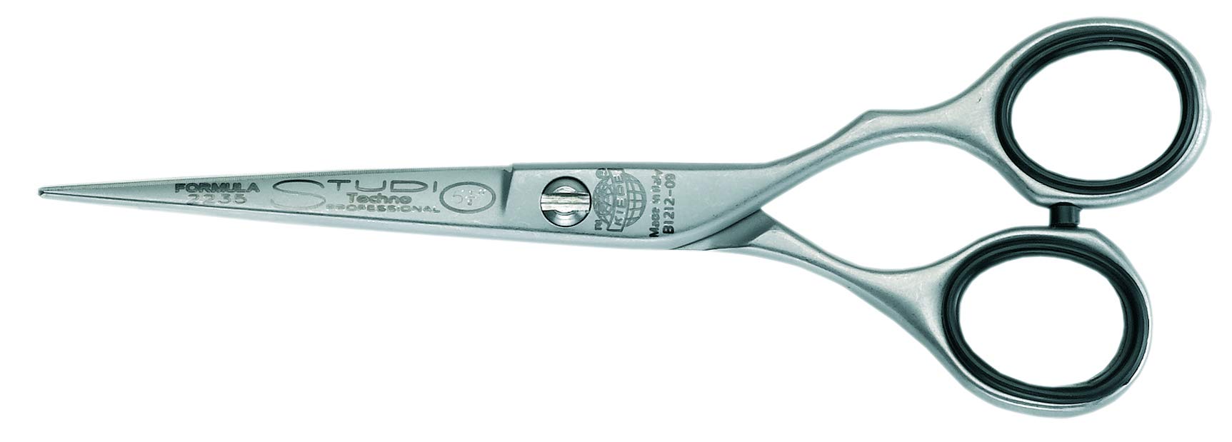 Kiepe 2235 Studio Techno Semi-Offset Hairdressing Scissors with Formula Ergo-Anatomic Design, Micro-Toothed Blades, Carbon Chromo Stainless Steel for Professional Precision Cuts, 5 Inch