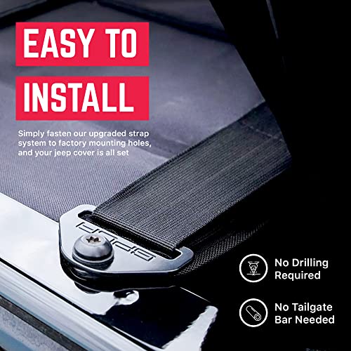 Gpca - Cargo Cover Pro, Reversible Tonneau Cover, Heavy-Duty Accessories For Wrangler Jk, Jku, Patented Trunk Cover, Use With 4Dr Sport, Sahara, Rubicon And Freedom Unlimited 2007-2018 Models #TOP2