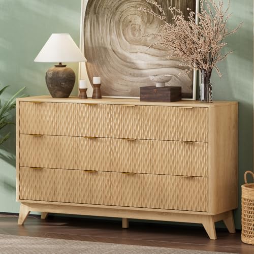 Cooday Fluted 6 Drawers Dresser, Modern Dressers...