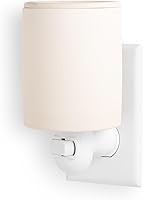 Vista 8 de Calentador de Enchufe Negro Happy Wax para Cera Perfumada - Enchufe de Pared Cerámico Compacto para Fragancia del Hogar - Pequeño con Plato
