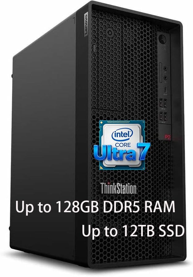 Lenovo ThinkStation P2 Gen 2 Workstation Desktop | Intel Core Ultra 7 265K Processor | Massive 128GB DDR5 RAM | Lightning Fast 5TB Space(4TB SSD+1TB HDD) | Ethernet & Wifi7 & Bluetooth 5| Win 11 Pro