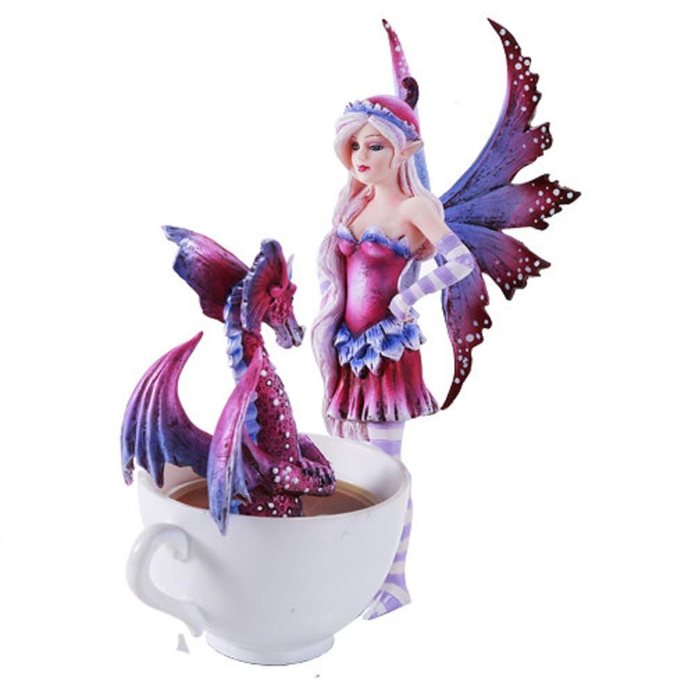 Pacific Giftware Amy Brown Get Out of My Tub Cup Fairy Dragon Fantasy Art Figurine Collectible 6.25 inch