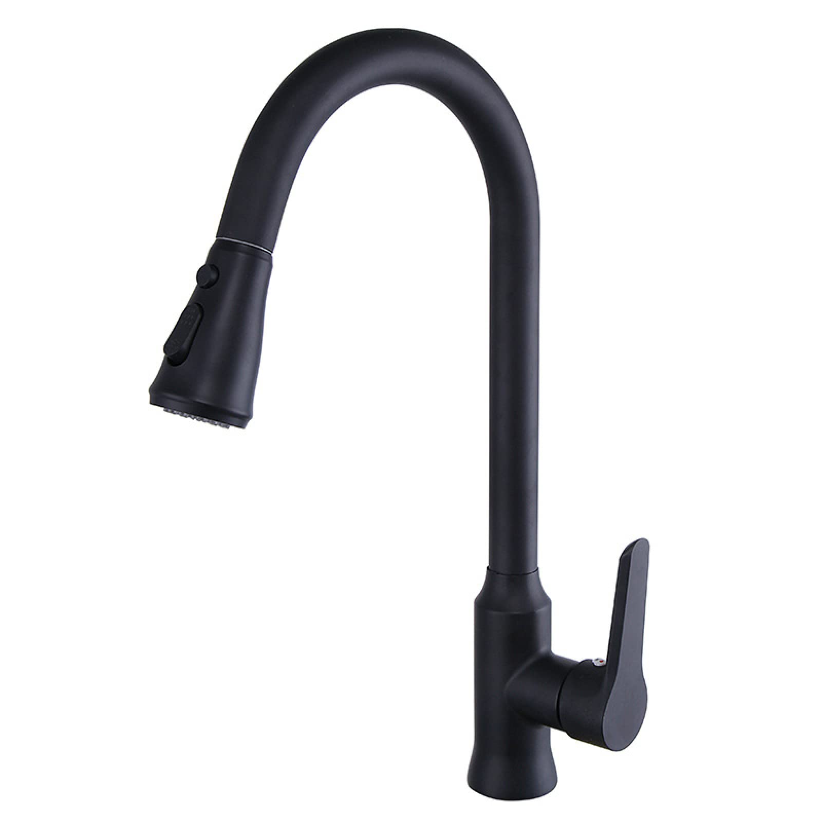 Robinet de cuisine noir au design épuré avec douchette extractible haut de gamme