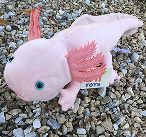 Uni-Toys - Axolotl (rosa) - 32 cm (Länge) - Plüsch-Wassertier - Plüschtier, Kuscheltier