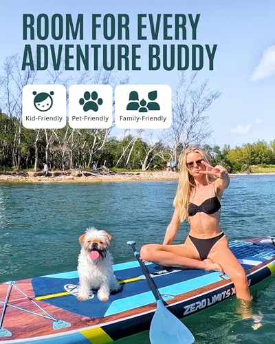 ZLX 11'6"x35" Tabla de Paddle Inflable para Adultos, Extra Ancha y Estable SUP miniatura 5