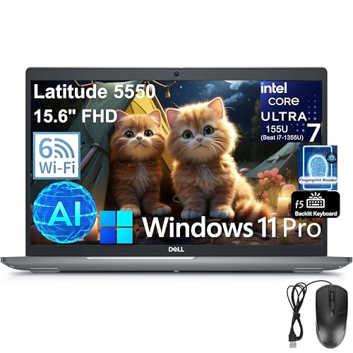 Dell Latitude 5550 15 5000 15.6C` FHD rWlXAIm[gp\RB12RAIntel Ultra 7 155U (Beat i7-1355U)A64GB DDR5 RAMA2TB SSDAWiFi 6ABT 5.3A