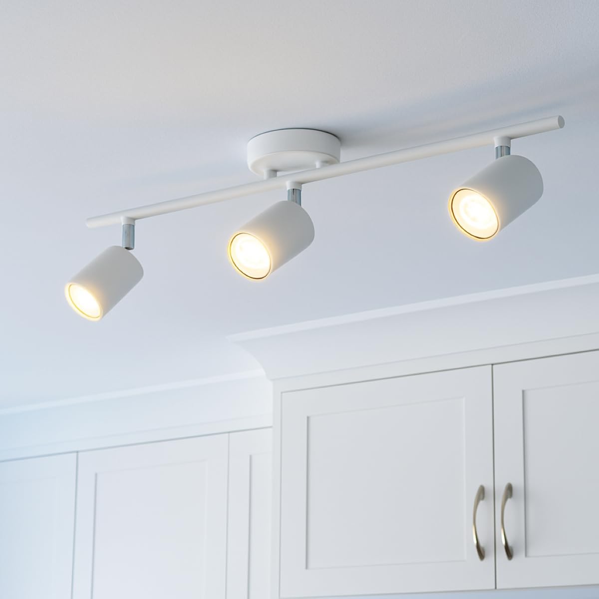 CGC Lighting Jack White Triple Head GU10 Three Ceiling Spot Bar - Modern Adjustable Interior Lighting