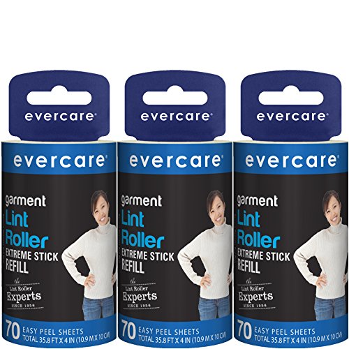 Evercare EXTREME Stick Lint Roller Refill, 210 Sheets