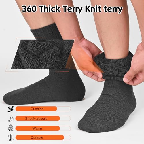 Image of 360 Cushioned Thermal Crew Socks Men Women, Thick &Warm Boot Sports Socks Hunting Sking Hiking Home Work Outdoor