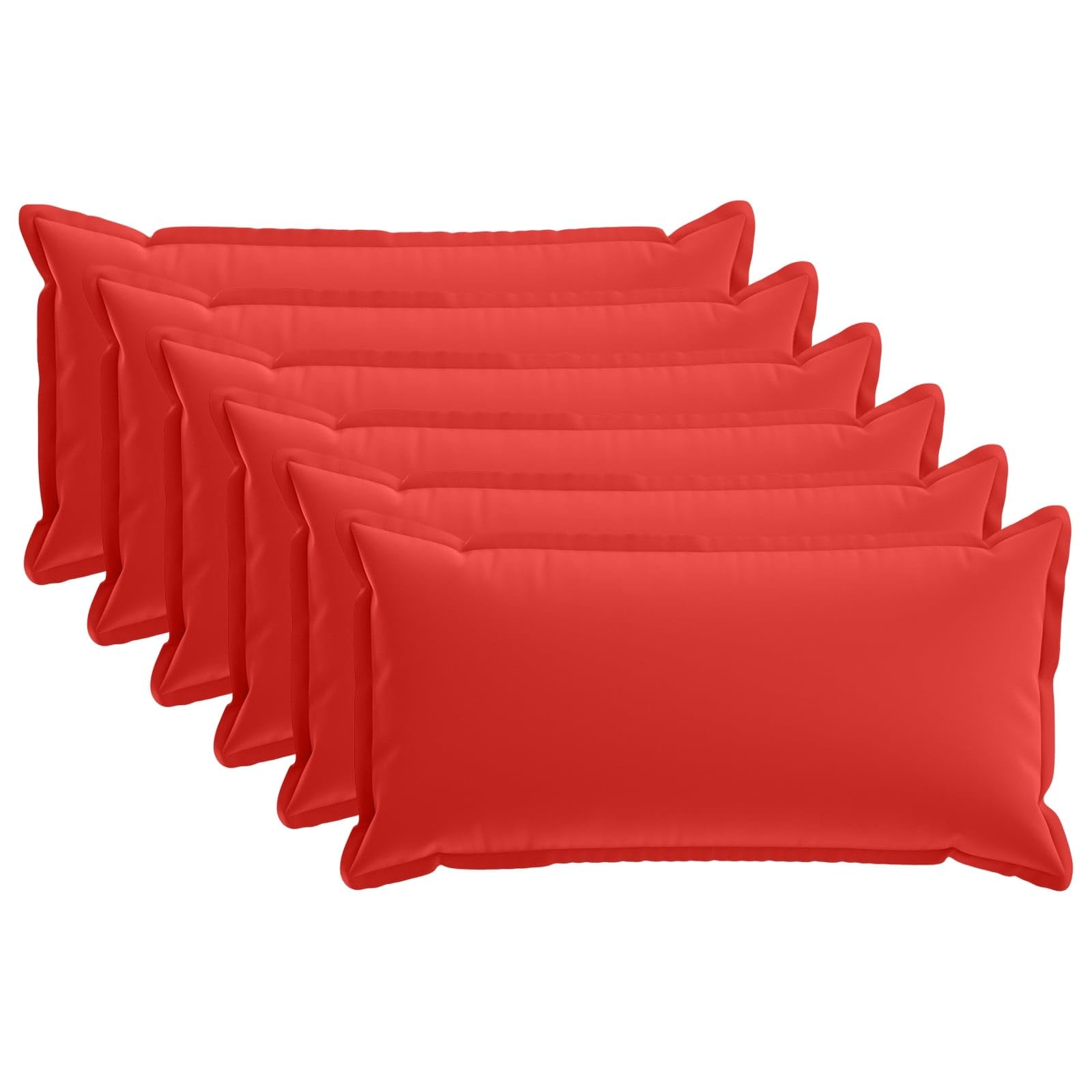 vidaXL Cushion Cover 6 pcs HOUTEN Red 40 x 70 cm Polyester