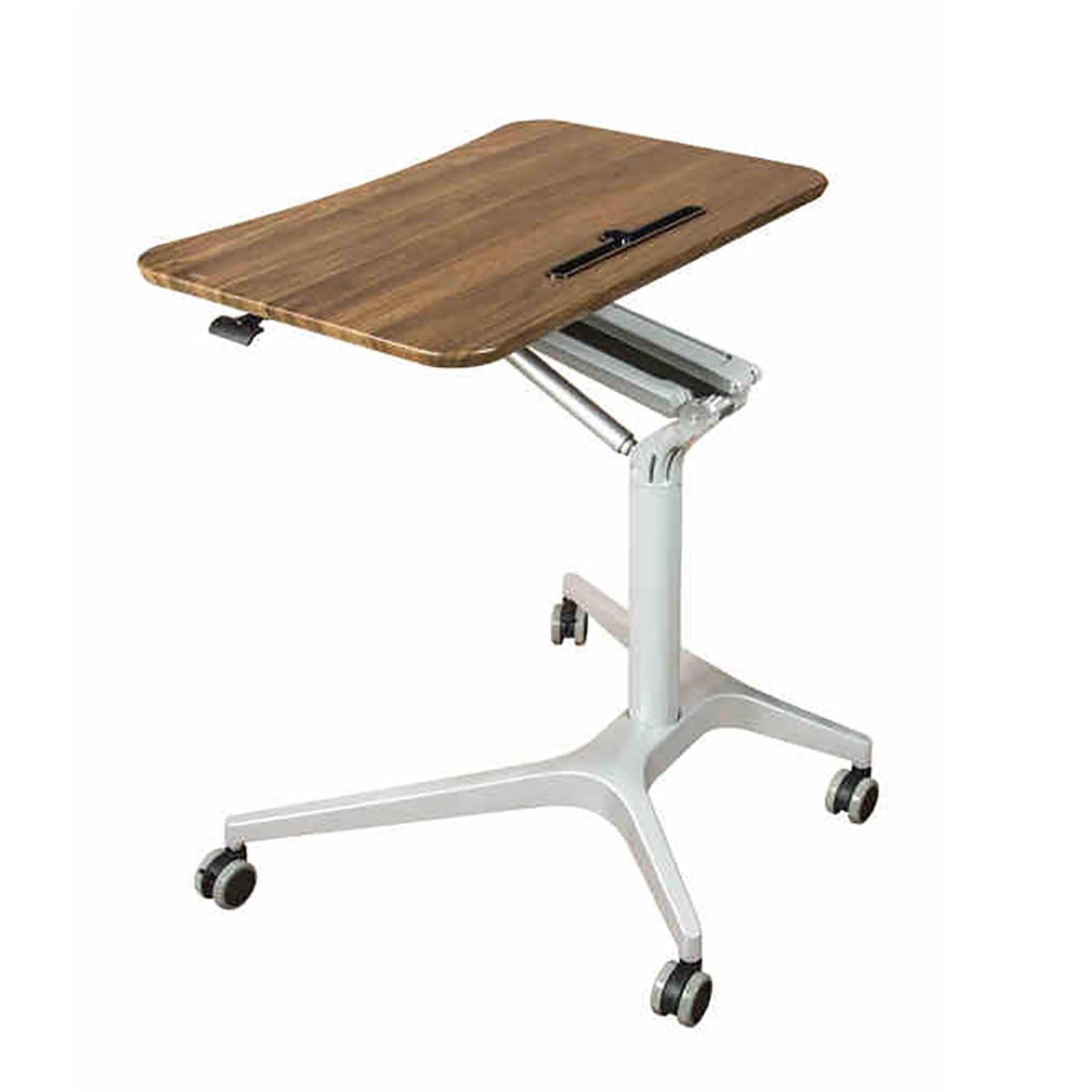 DUANHOZ Adjustable Mobile Podium Stand with Wheels - Portable Height-Adjustable Lectern for Presentations, Speeches, and Lectures
