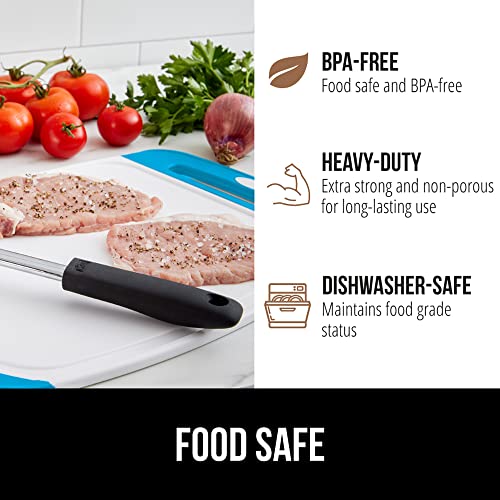 image for GORILLA GRIP BPA-Free Reversible Kitchen Cutting Board Set of 3, US De