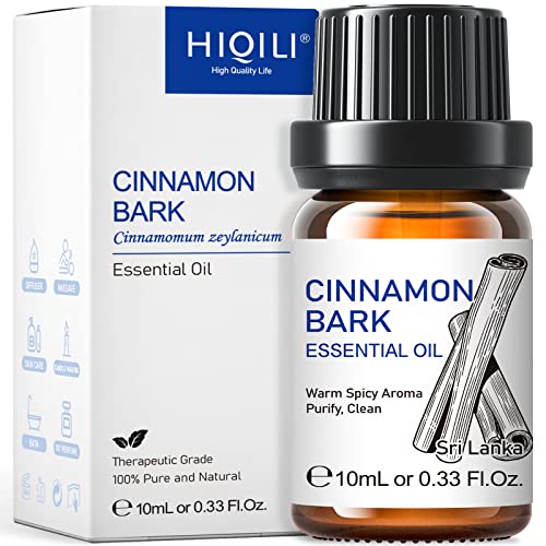 HIQILI 0.33 Fl Oz Cinnamon Essential Oil for Spary, Diffuser,