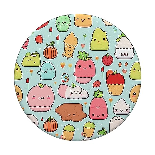 Kawaii Sweets PopSockets Swappable PopGrip, Black - Image 3