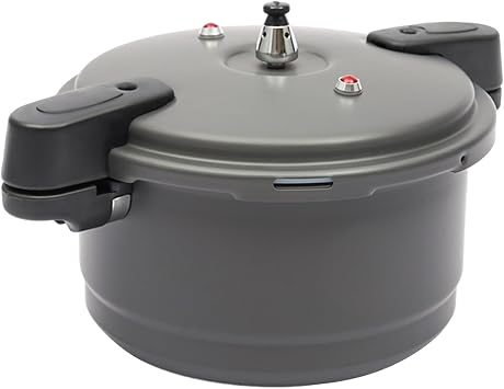 Pressure Cooker, Pressure Canner with 9.5 Quart Hard Anodized,Lightweight Pressure Cooker with Spring Valve Safeguard Devices,Home Daily Pressure Pot with Steam Rack