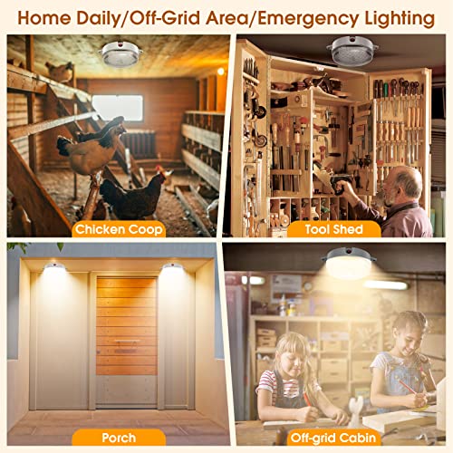 Paquete de 2 luces solares de techo con control remoto - 50% OFF