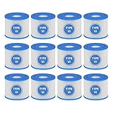 Nayoku Type Ⅵ Hot Tub Spa Filter Replacement Compatible with Lay-Z-Spa, Coleman SaluSpa 90352E 58323 90427E, Inflatable Hot Tub, Swimming Pool Pump Filter Type Ⅵ Cartridge, 12 Pack