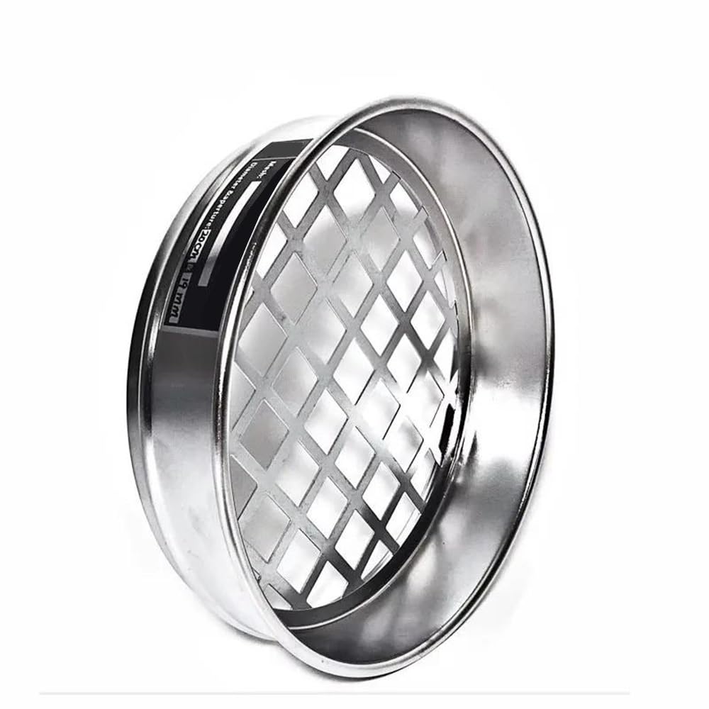 Sito laboratoryjne do badań żwiru, kwadratowe oczka 20 cm, otwór 0,075-90 mm, chromowana pokrywa i tacka(1.18 mm)