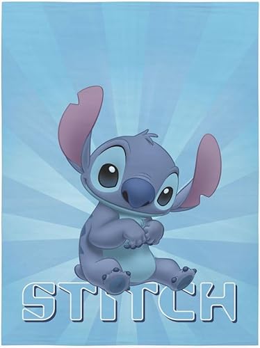 ASDITEX Manta DE Viaje Stitch - 100x140 cm., Azul