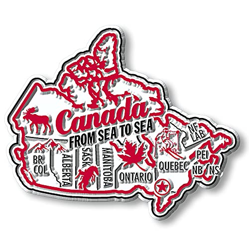 Imán decorativo Canadá vintage 2.3x2.8 pulgadas