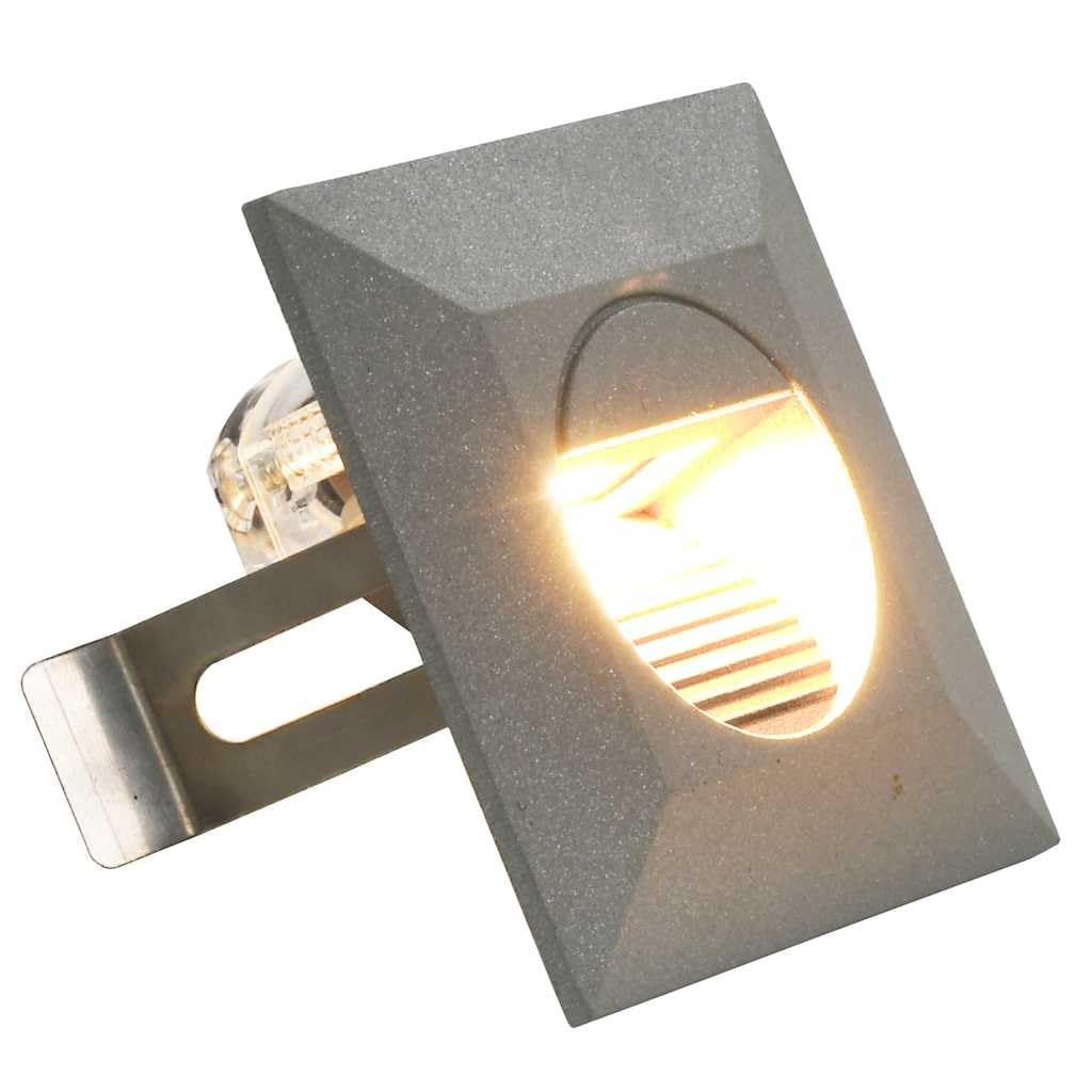 vidaXL Außenwandleuchten 6 Stk. LED 2 W Silbern Quadratisch