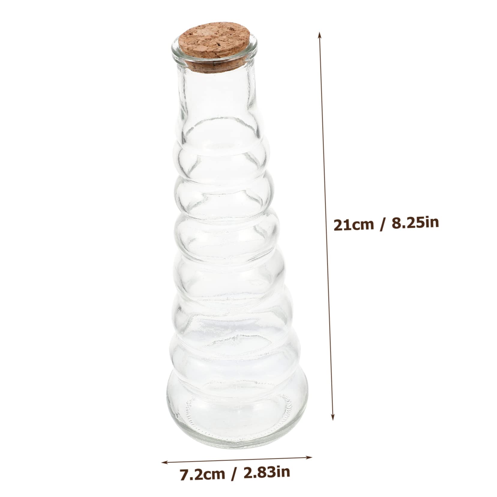 MAGICLULU 4 Stück Kleine Durchsichtige Wunschflaschen aus Glas mit Holz Korken Wiederverwendbare Sand Displayflaschen für Selbstgemacht Sandmalerei Dekorative Geschenkflaschen
