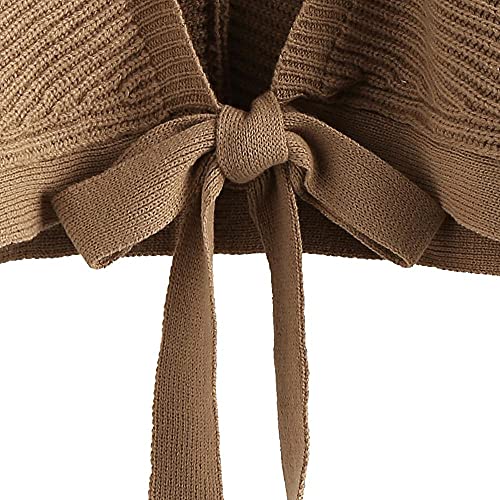 ZAFUL Women's V Neck Cropped Sweater Ribbed Knit Pullover Tops Sexy Drop Shoulder Jumpers4