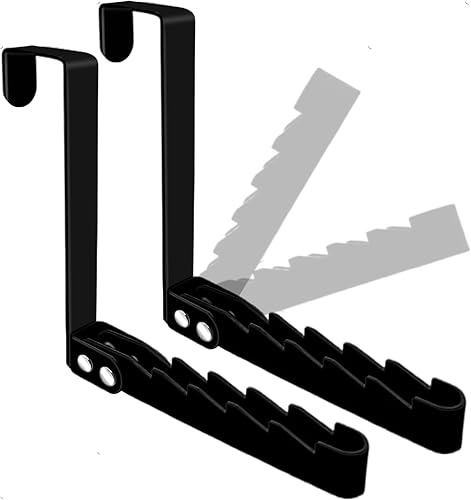 Paquete de 2 ganchos para colgar sobre la puerta, resistentes y plegables para colgar sobre la puerta, para ropa, abrigos y toallas, dormitorio y