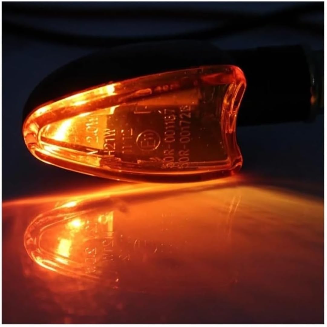 Generic Mini uniwersalne wskaźniki Dla FZS V3.0 2019-2023 Lampa kierunkowskazów motocyklowych z kierunkowskazem LED i światłem do jazdy dziennej (biała obudowa)