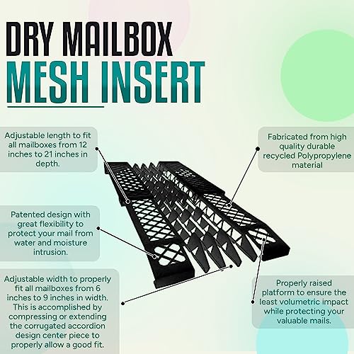 Erweiterbarer Einsatz für trockene Briefkästen hält Ihre Post trocken (Briefkasten Nicht im Lieferumfang enthalten).