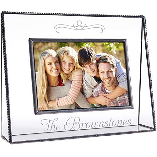 J Devlin Pic 319-46H Ep501 Personalized Family Picture Frame Engraved Clear Glass Tabletop 4 X 6 Horizontal Photo Frame Keepsake Gift #TOP30