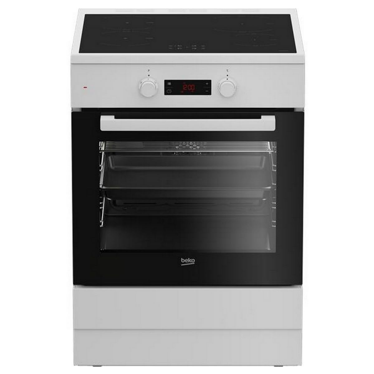 BEKO Cuisinière > 60 x 60 x 85 cm | 4 Inductions | Chaleur brassée | Parois