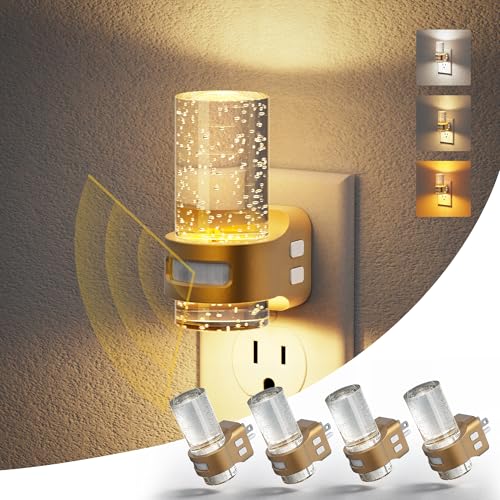 JandCase Motion Sensor Night Light, 4 Pack Mini Bubble Night Light