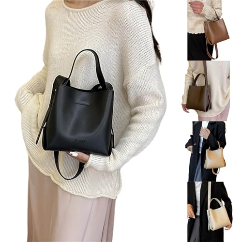 Stylish & Versatile Crossbody Shoulder Bag Chic & Sophisticated Handbag Trendy Unisex Handbag PU Bag for Men & Women, Black2
