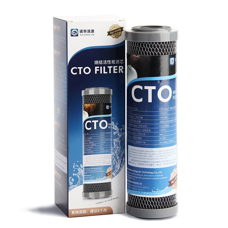 Purificador de agua carbón activado universal 10 pulgadas filtro CTO para cloro