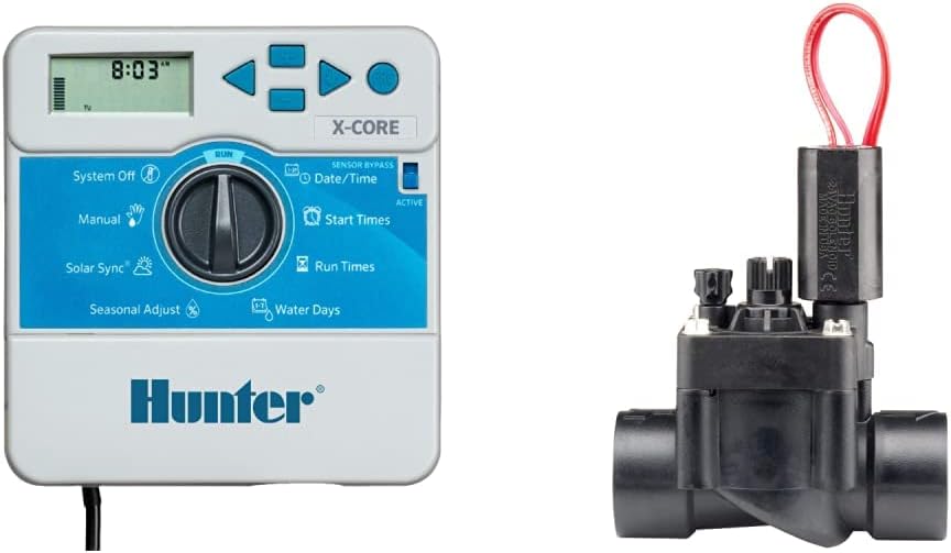 Hunter XC800I XCore 8Station Indoor Irrigation Controller, Small, Gray and Hunter