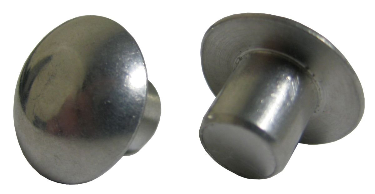 1/8 X 1/2 Solid 100F Aluminum Rivet, Universal Head, Plain Finish, NO Head Markings, (1LB - Approximately 1,241 Pieces)