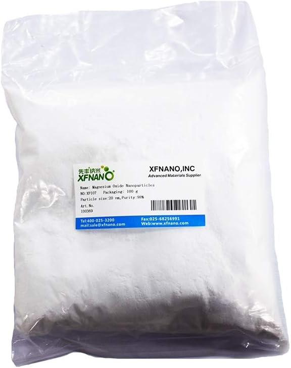 Research Grade Ultrafine 20nm Nano Magnesium Oxide Powder MgO Nanoparticles Nanopowder with 98% Purity