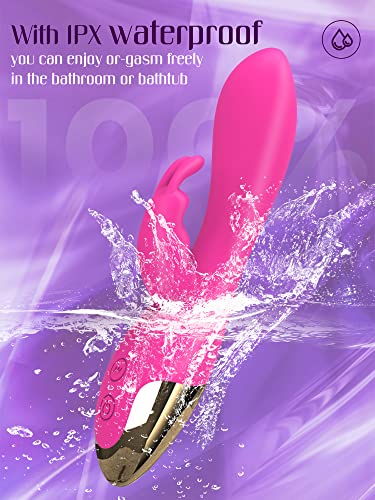 Yimooch Rabbit Vibrators Women Sex Toys, G Spot Vibrator For Clitoris Stimulation, Realistic Dildo Vibrator With 9 Powerful Vibrations Dual Motor Stimulator Adult Toys For Women Or Couple #TOP3
