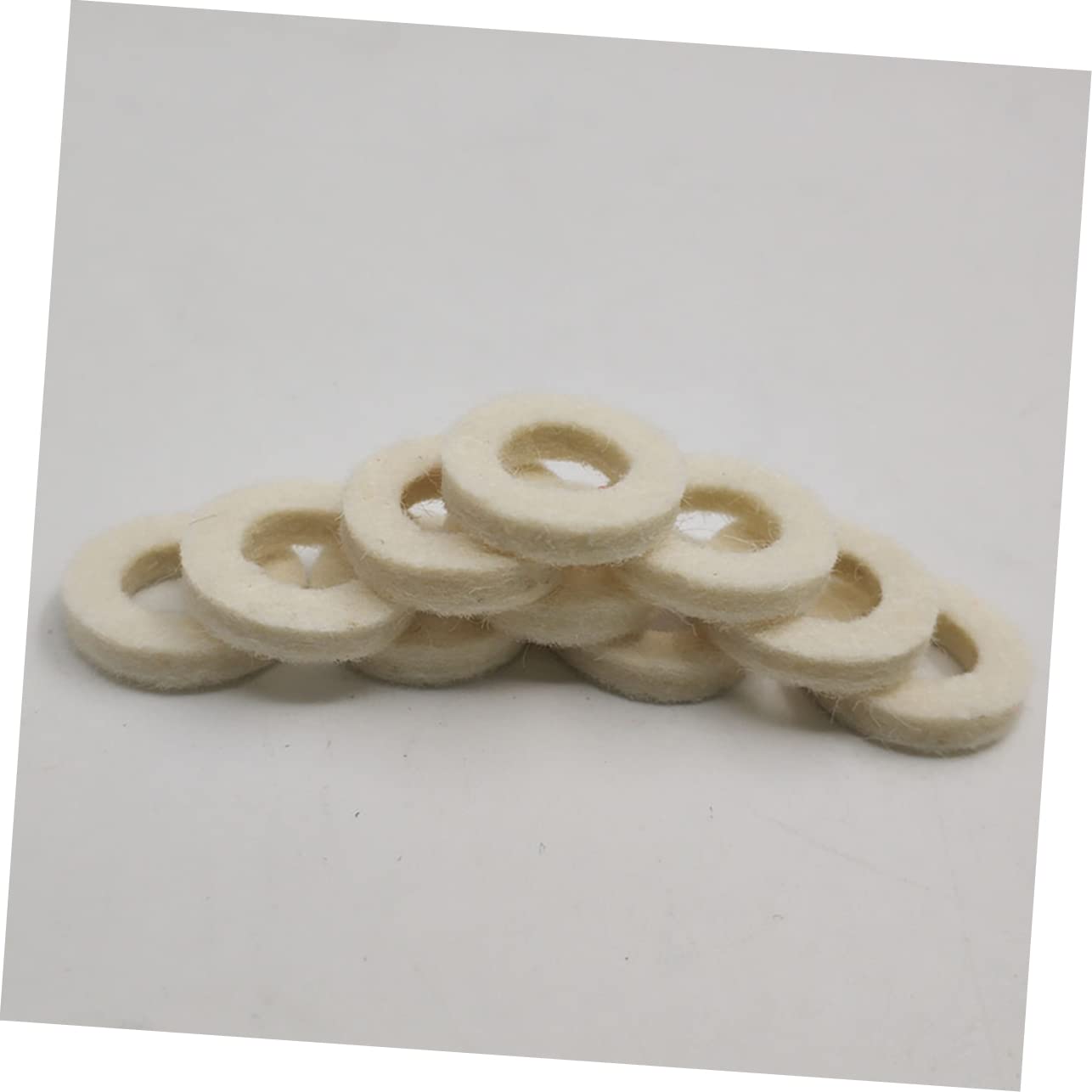ULDIGI 2sets Trumpet Felt Washers Pad Mat Kit Musical Instrument Accessories for Trumpet Easy to Replace Soft Cotton 10pcs*2
