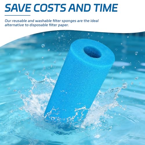 Miniatura 4 de Ekkong Esponja Filtro Tipo A, 4 Pcs Filtro De Espuma Para Piscina, Esponja Para Filtro De Piscina, Filtros De Espuma Para Tipo S1 Reutilizable Y Lavable Para Piscinas, Spas Y Acuarios 10 20cm