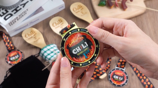 Décoration Festival Chili Lot De 3 Cuillères En Bois Pour Chili Cookoff 1ère 2e 3e Places Gravure Personnalisée Du Prix Gagnant Du Concours De Cuisine Chili Cookoff Champion Faveurs De L'événement