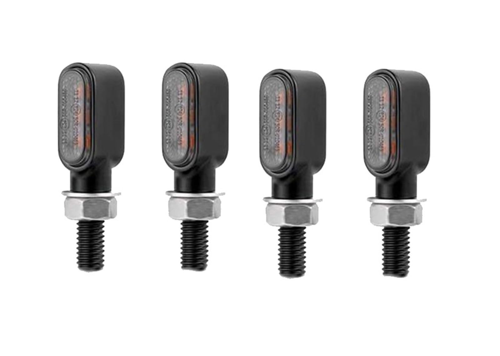 Luci Direzione Moto Accessori Moto Universali Metallo LED Mini Indicatore Di Direzione Ambra DRL Lampeggiante 2 Fili 12V Affumicato Per M8