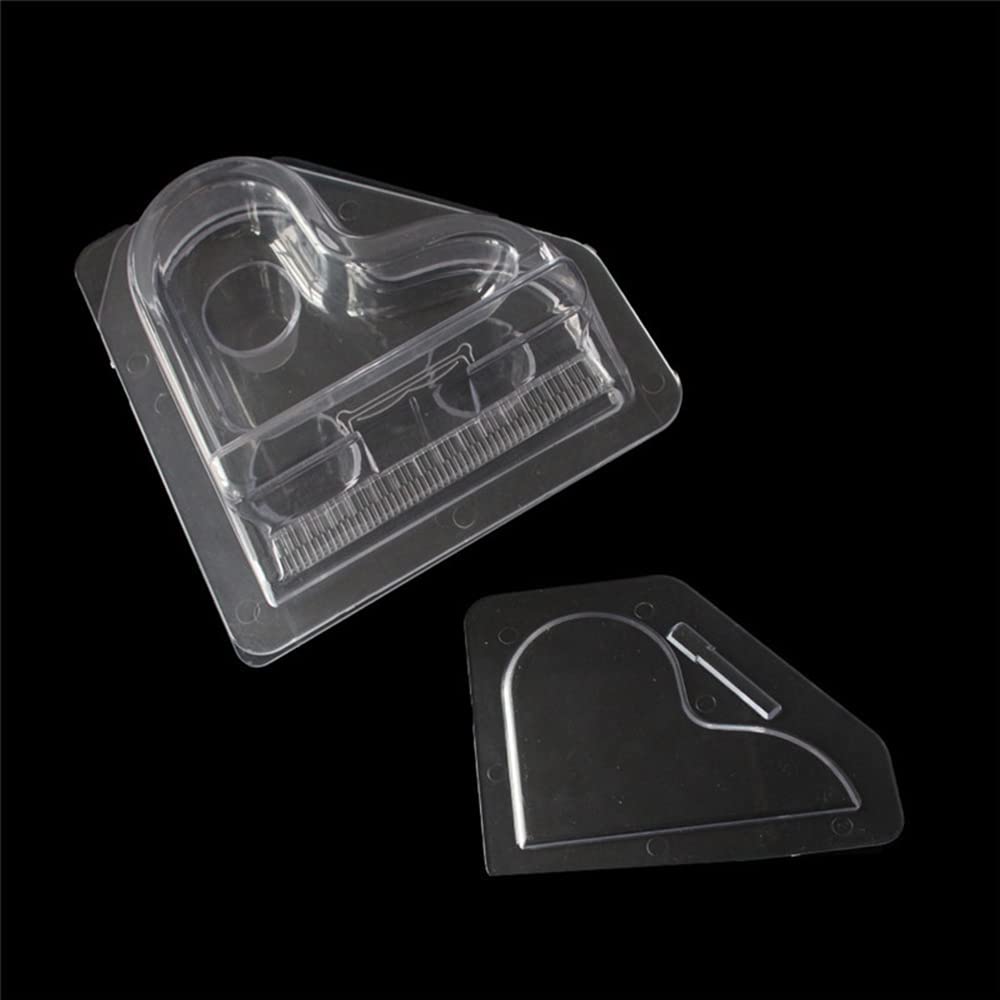 TUKE Fortepian 3D Fortepian, foremki do czekolady, DIY, przezroczysta, plastikowa, poliwęglanowa, do dekorowania topperów na ciasto, kremówki, cukierki, tynk z Paryża