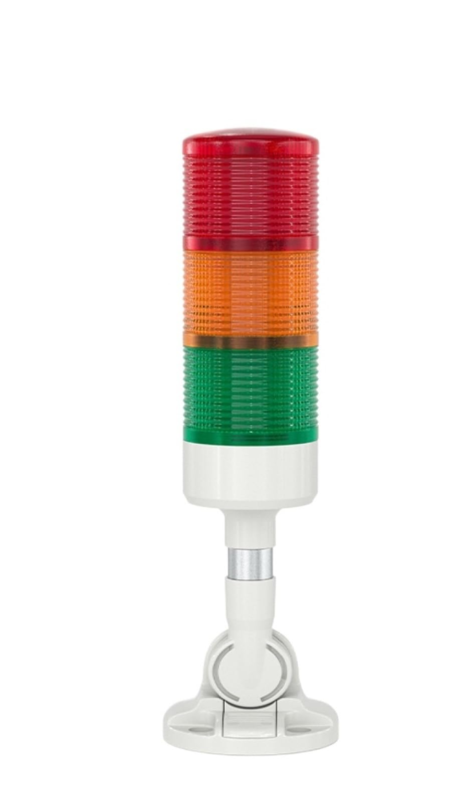 D53-3T LED Stack Light Tower Industrial Signal Tower Light 1‑5 Tier Audible Visual Alarm 12V 24V AC220V Flashing Steady(Clr-2L-Sound-24V)