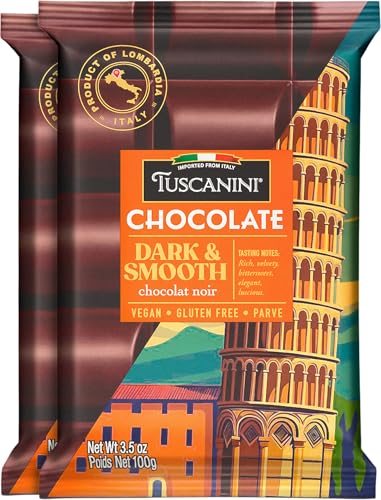 Tuscanini Italian Chocolate Bar, Dark & Smooth, 3.5oz (2 Pack) | ...