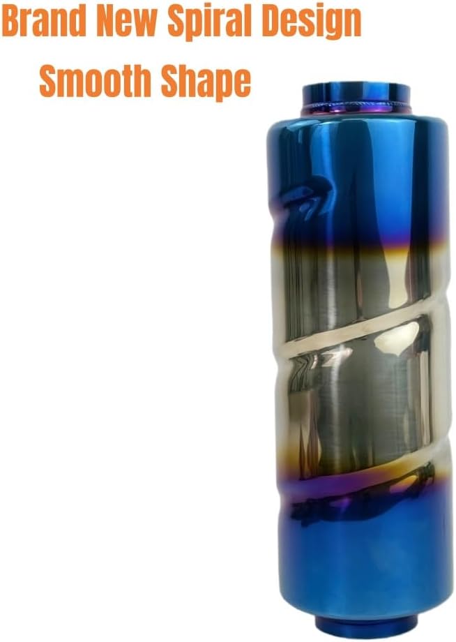 Blue Burnt Glasspack 2 Inch Muffler Exhaust Pipe, Universal Performance Resonator Dual Loud Exhaust Tip 2 Inch Inlet for Trucks Car (2 inch)