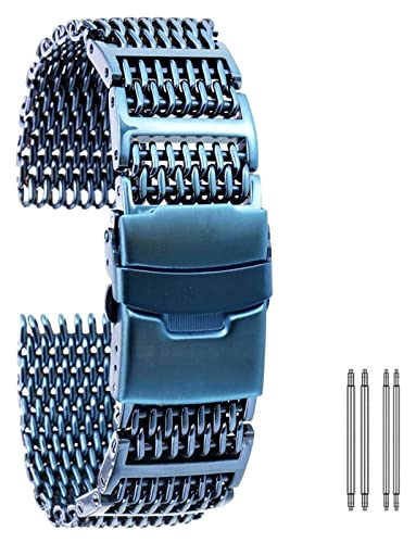 Bracelet de montre en acier inoxydable 20mm 22mm 24mm or rose bleu universel